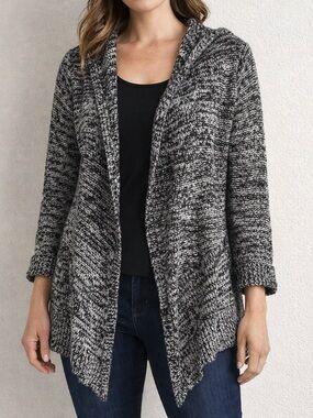 Aritzia TNA Hooded Knit Cardigan Wool Cashmere Angora Blend XXS